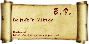 Bojtár Viktor névjegykártya